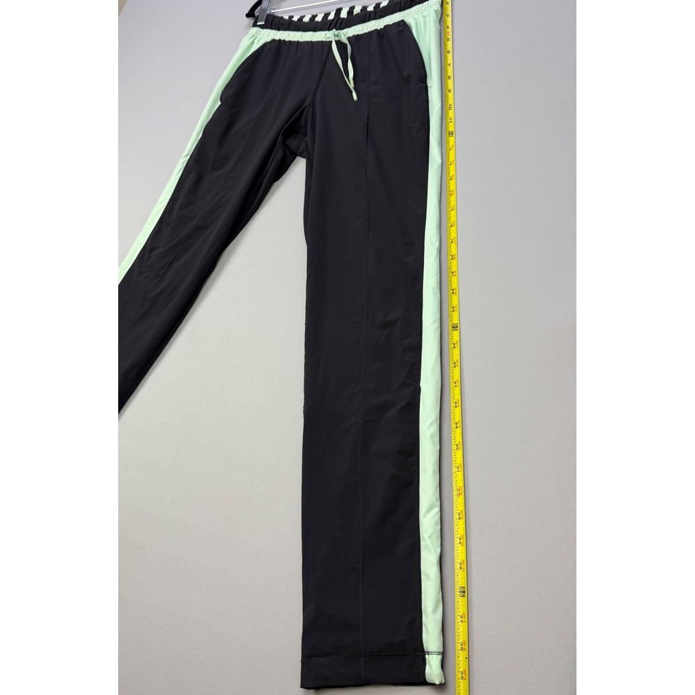 Lululemon Athletica Run Bandit Track Pants Black Mini Hyper Stripe Fresh Teal - Picture 15 of 16